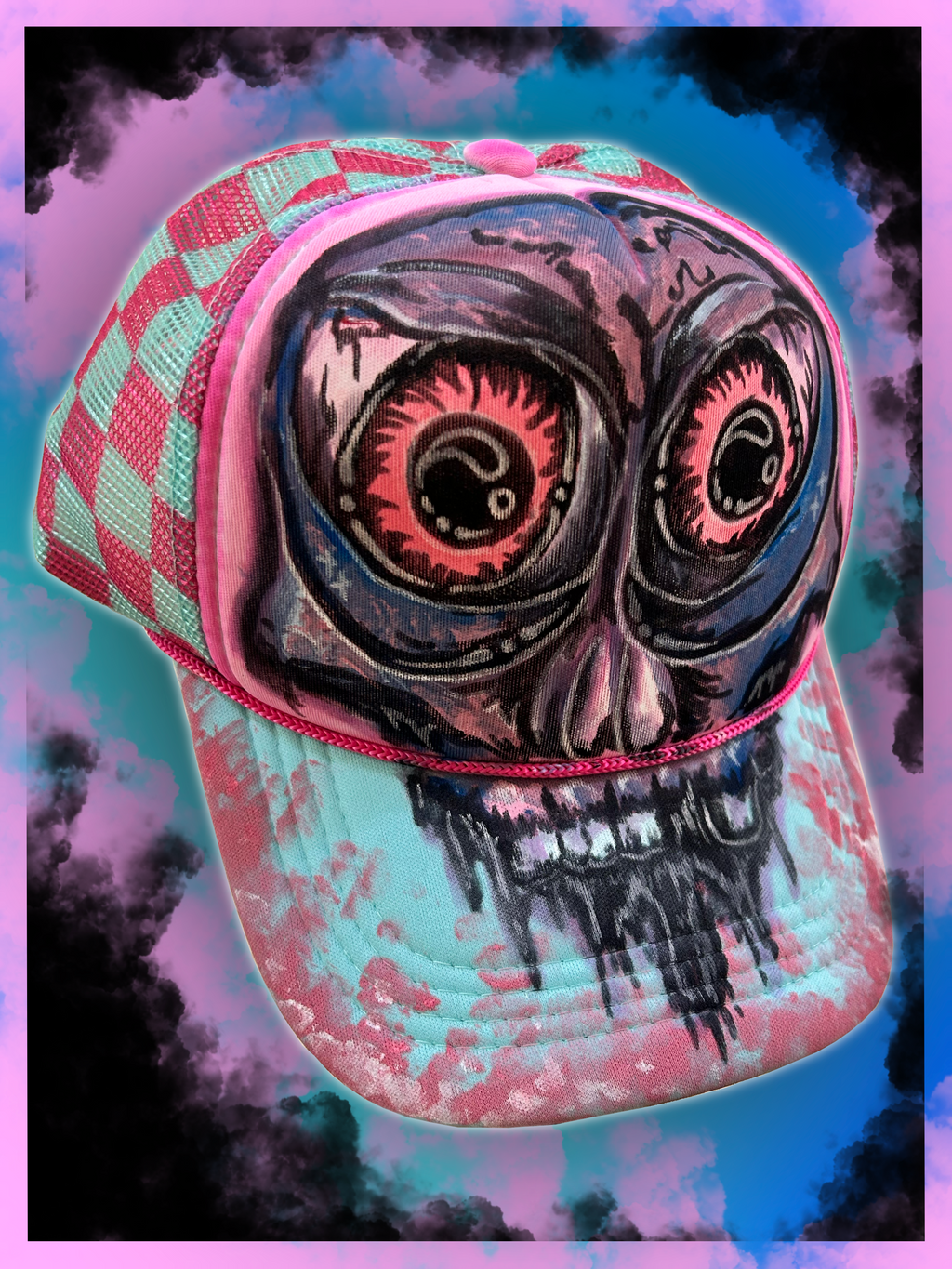 Cotton Candy Skull Hat