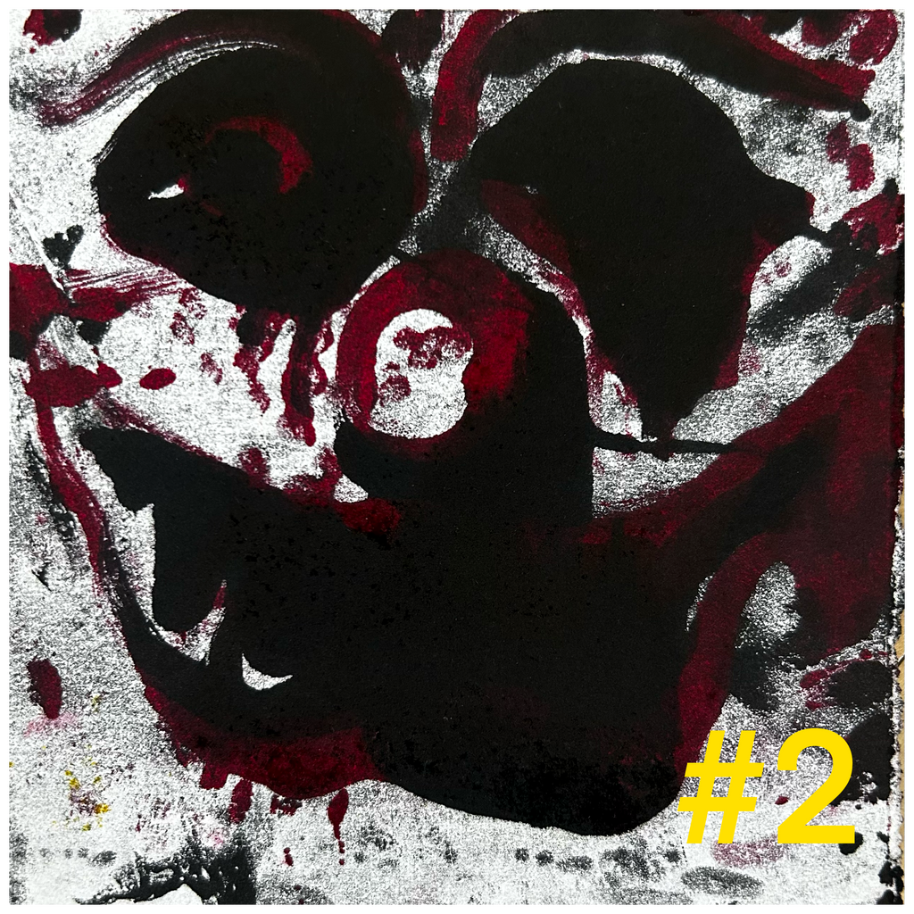 Callous The Clown Original Monotype Print